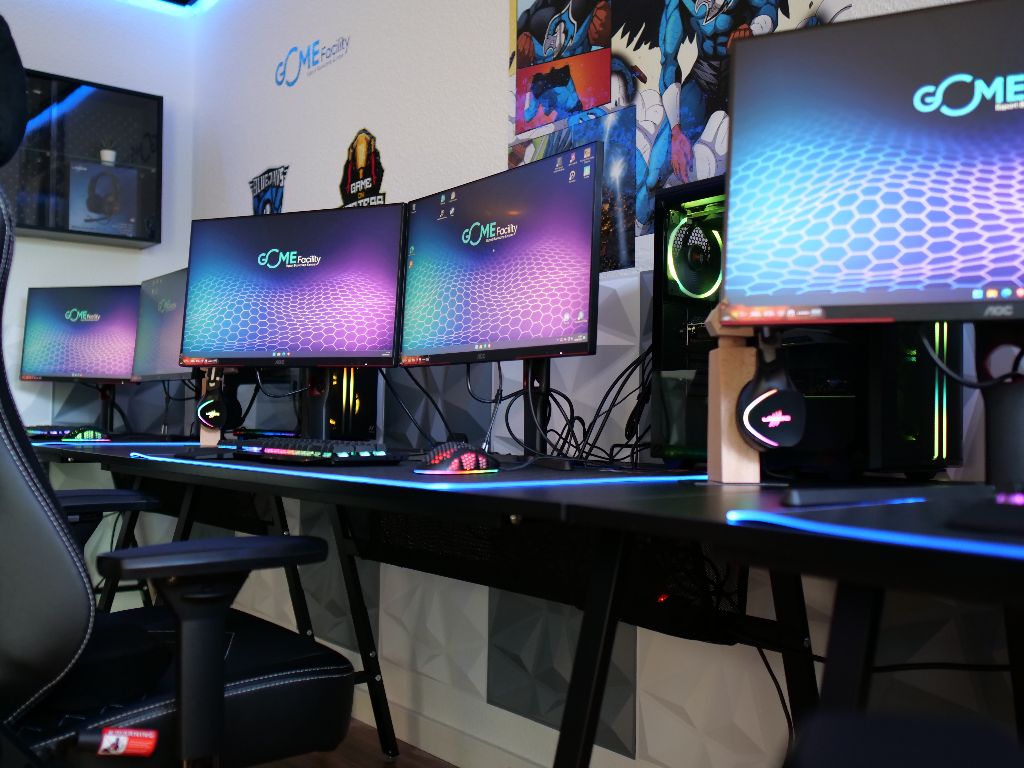 Detailaufnahme der Gaming-Setups